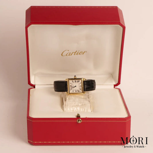 【Vintage】カルティエ Cartier タンク オビュ 18KYG 16302 クオーツ