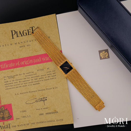 【Vintage】ピアジェ 9131D2 トラディション オニキス文字盤 18KYG 金無垢 手巻き 保証書 | MORI