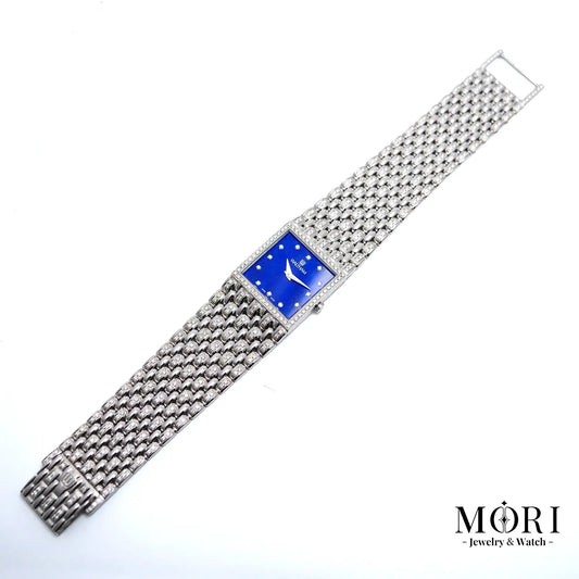 【美品】ウォルサム Waltham スクエア 96170.26 ラピスラズリ K18WG ダイヤモンド