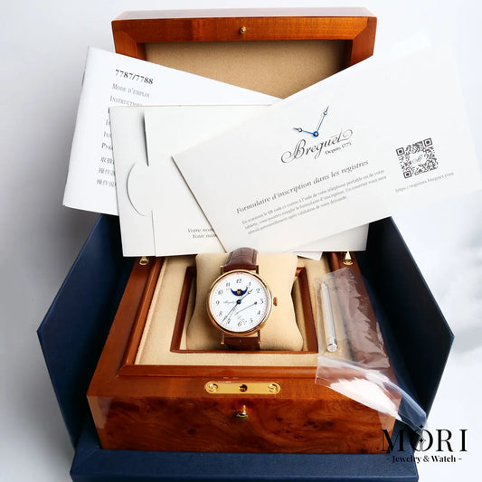 【中古】ブレゲ BREGUET クラシック 7787BR/29/9V6 ムーンフェイズ エナメル PG