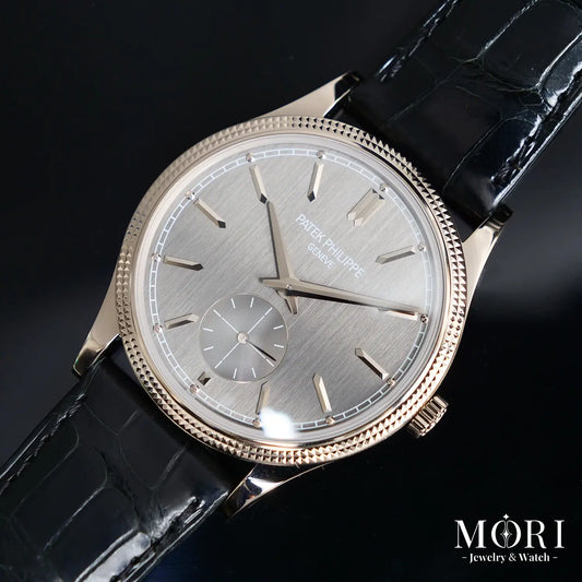 パテックフィリップ カラトラバ 6119G-001 ホワイトゴールド クル・ド・パリ 39mm。メーカーBOX、ランクN新品。 | MORI Jewelry&Watch