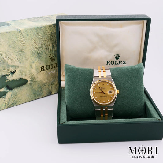 【Vintage】ロレックス ROLEX オイスタークォーツ デイトジャスト 17013G シャンパン 10Pダイヤ E番
