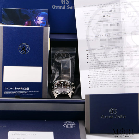 【中古】グランドセイコー SBGC231 スポーツコレクション スプリングドライブ クロノグラフ GMT 20周年記念 世界500本限定 Aランク フルセット