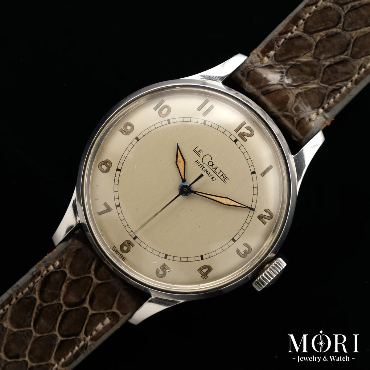 【中古】【アンティーク】ルクルト LeCoultre ジャガー・ルクルト ヴィンテージ ハーフローター バンパー Cal.12A SS 1940-50年代 自動巻き | MORI