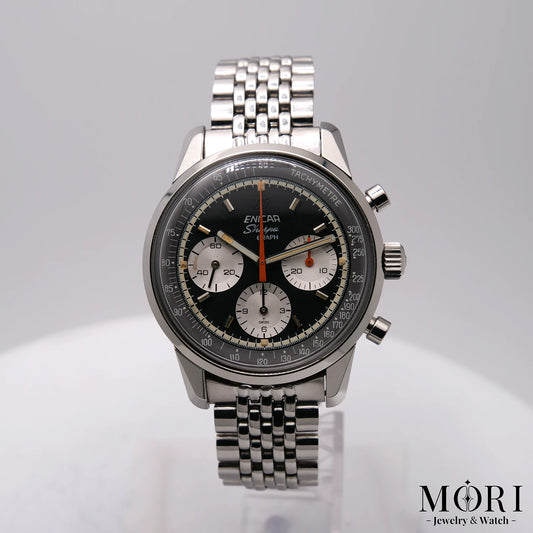 【中古】【アンティーク】エニカ ENICAR シェルパ グラフ Sherpa Graph Valjoux Cal.72 072-02-01 (072-02-02a) SS ライスブレス 手巻き | MORI