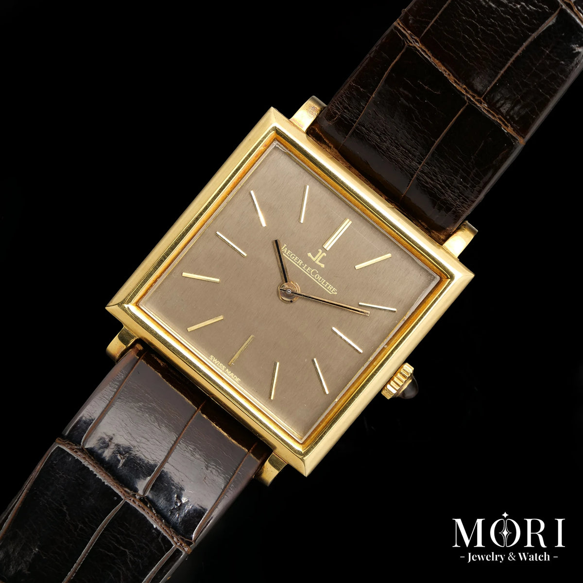 【Vintage】ジャガー・ルクルト ヴィンテージ スクエア Ref.4442.21 18KYG 金無垢 シャンパンゴールド 手巻き ABランク