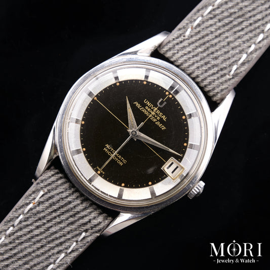 ユニバーサルジュネーブ UNIVERSAL GENEVE ポールルーター デイト Polerouter Date 204610-2 Microtor Cal.215-2 ツイストラグ SS 自動巻き | MORI