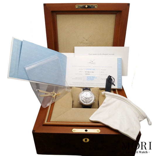 【中古】ブレゲ BREGUET トラディション クロノグラフ 7077 7077BB/G1/9XV K18WG ホワイトゴールド スケルトン 手巻き メンズ 腕時計 | MORI