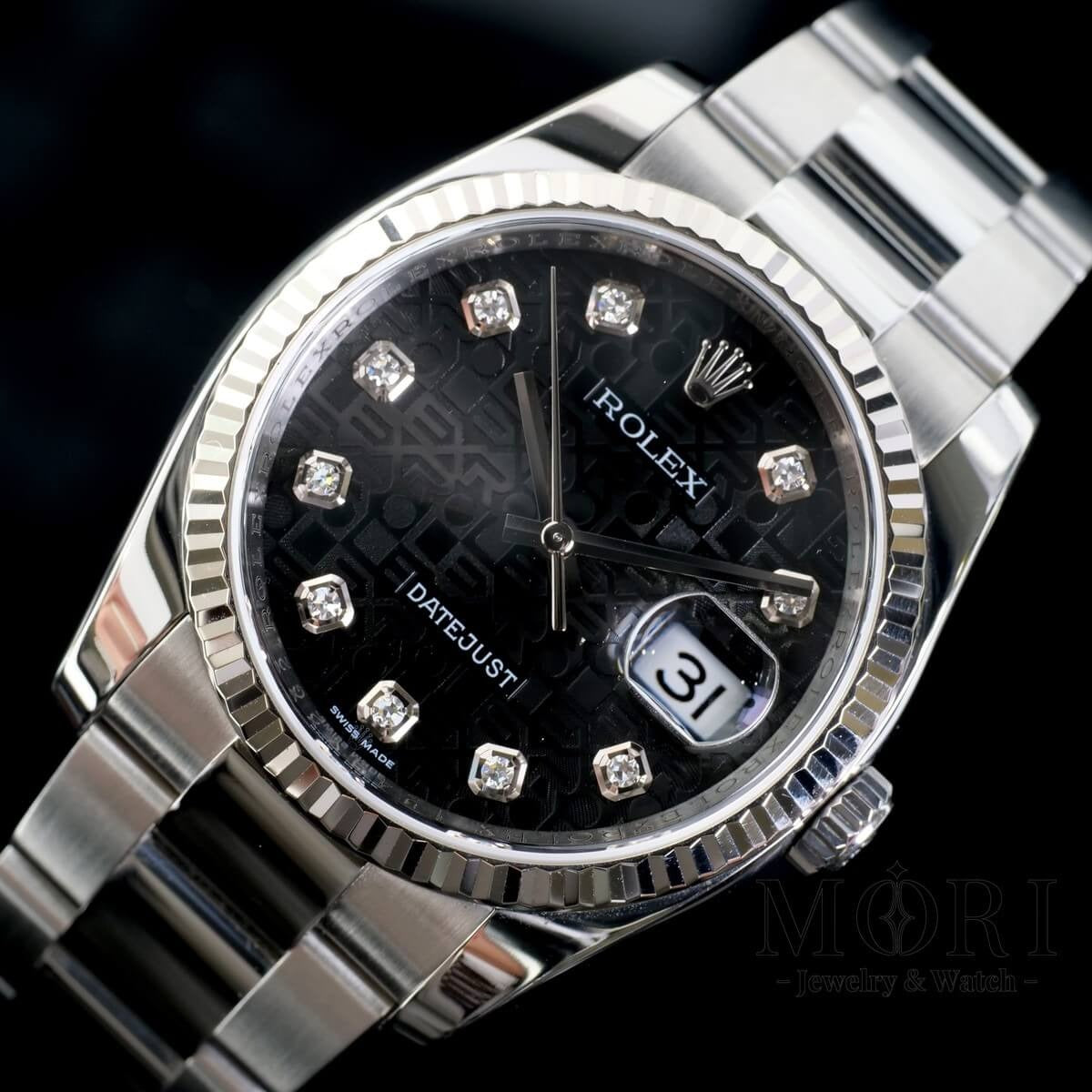 【美品】ロレックス ROLEX デイトジャスト 116234G ブラックコンピューター ダイヤ 36mm 2011年
